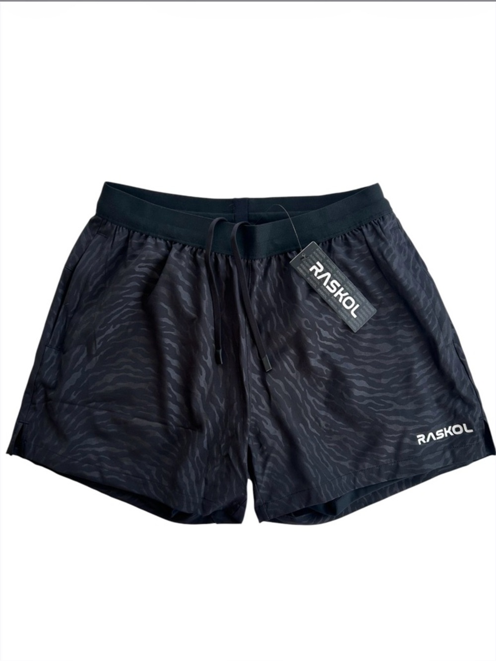 Raskol Men's Black Zebra Athletic Shorts